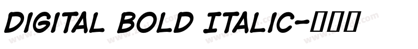 Digital Bold Italic字体转换